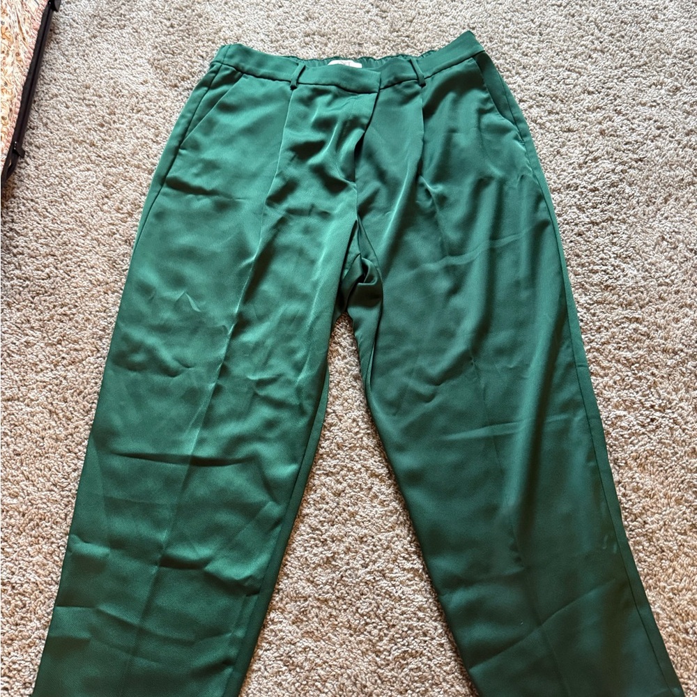 LOFT Green Straight Leg Pants